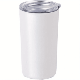 White Stainless Steel Tumbler With Lid And Straw, Double Wall Vacuum Insulated For Hot Cold Drinks, Lightweight And Portable Design