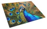 Peacock Glass Cutting Board Decorative Tempered Glass Kitchen Cutting and Serving Board Large Size Chopping Board