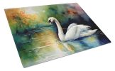 Swan Glass Cutting Board Decorative Tempered Glass Kitchen Cutting and Serving Board Large Size Chopping Board