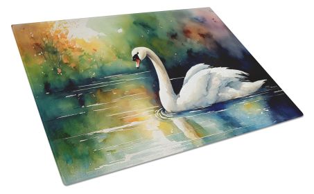 Swan Glass Cutting Board Decorative Tempered Glass Kitchen Cutting and Serving Board Large Size Chopping Board