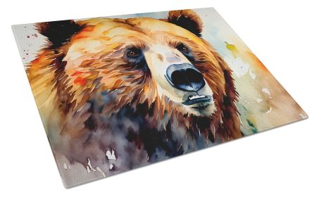 NEW Grizzly Bear Glass Cutting Board Decorative Tempered Glass Kitchen Cutting and Serving Board Large Size Chopping Board