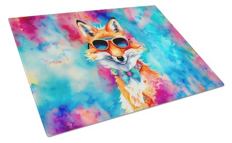 NEW Hippie Animal Fox Glass Cutting Board Decorative Tempered Glass Kitchen Cutting and Serving Board Large Size Chopping Board
