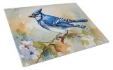 NEW Blue Jay Glass Cutting Board Decorative Tempered Glass Kitchen Cutting and Serving Board Large Size Chopping Board