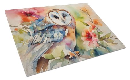 NEW Barn Owl Glass Cutting Board Decorative Tempered Glass Kitchen Cutting and Serving Board Large Size Chopping Board
