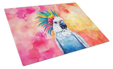 NEW Hippie Animal Cockatoo Glass Cutting Board Decorative Tempered Glass Kitchen Cutting and Serving Board Large Size Chopping Board