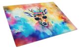 NEW Hippie Animal Deer Glass Cutting Board Decorative Tempered Glass Kitchen Cutting and Serving Board Large Size Chopping Board