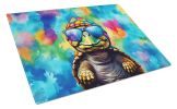 NEW Hippie Animal Tortoise Turtle Glass Cutting Board Decorative Tempered Glass Kitchen Cutting and Serving Board Large Size Chopping Board