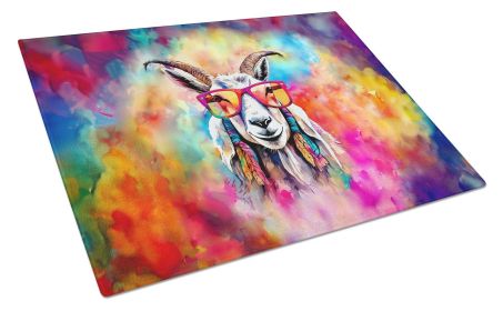 NEW Hippie Animal Goat Glass Cutting Board Decorative Tempered Glass Kitchen Cutting and Serving Board Large Size Chopping Board