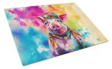 NEW Hippie Animal Pig Glass Cutting Board Decorative Tempered Glass Kitchen Cutting and Serving Board Large Size Chopping Board