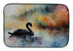Black Swan Dish Drying Mat Absorbent Dish Drying Mat Pad for Kitchen Counter Dish Drainer Mat for Countertop, 14 x 21", Multicolor