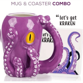 3D Octopus Ceramic Mug, Novel Handmade Octopus Shaped Statue Cup, Festivals Or Birthday Gifts For Coffee And Milk Tea