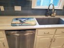Gull Flying Low Dish Drying Mat Absorbent Dish Drying Mat Pad for Kitchen Counter Dish Drainer Mat for Countertop, 14 x 21", Multicolor