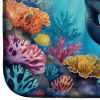 Manatee and Coral Reefs Dish Drying Mat Absorbent Dish Drying Mat Pad for Kitchen Counter Dish Drainer Mat for Countertop, 14 x 21", Multicolor