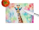NEW Hippie Animal Giraffe Glass Cutting Board Decorative Tempered Glass Kitchen Cutting and Serving Board Large Size Chopping Board