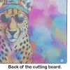 NEW Hippie Animal Cheetah Glass Cutting Board Decorative Tempered Glass Kitchen Cutting and Serving Board Large Size Chopping Board