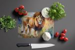 NEW Lion Glass Cutting Board Decorative Tempered Glass Kitchen Cutting and Serving Board Large Size Chopping Board