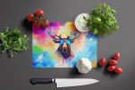 NEW Hippie Animal Moose Glass Cutting Board Decorative Tempered Glass Kitchen Cutting and Serving Board Large Size Chopping Board