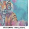 NEW Hippie Animal Bengal Tiger Glass Cutting Board Decorative Tempered Glass Kitchen Cutting and Serving Board Large Size Chopping Board