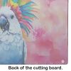 NEW Hippie Animal Cockatoo Glass Cutting Board Decorative Tempered Glass Kitchen Cutting and Serving Board Large Size Chopping Board