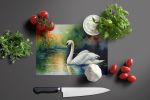 Swan Glass Cutting Board Decorative Tempered Glass Kitchen Cutting and Serving Board Large Size Chopping Board