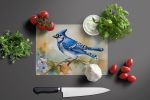 NEW Blue Jay Glass Cutting Board Decorative Tempered Glass Kitchen Cutting and Serving Board Large Size Chopping Board