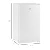 3.2 Cu.Ft Mini Fridge with Freezer, Single Door Compact Refrigerator with Adjustable Thermostat, Shelf and Reversible Door for Bedroom, Dorm