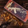 Whiskey Decanter AK47 Set with 2 Whiskey Glasses