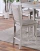 Dining Room Furniture Counter Height 5pc Set Square Table w Shelves Cushion Chairs Modern Style Rustic Grey