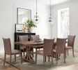 Mid Century Modern Dining Table Set for 7,Rectangular Table and 6 Kitchen Room Chairs,7 Piece Kitchen Table Set for Dining Room