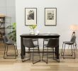 Bronco Antique Wood Finished Counter Height Dining Set: Table and Six Gray Chairs
