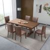 Mid Century Modern Dining Table Set for 7,Rectangular Table and 6 Kitchen Room Chairs,7 Piece Kitchen Table Set for Dining Room