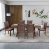 Mid Century Modern Dining Table Set for 7,Rectangular Table and 6 Kitchen Room Chairs,7 Piece Kitchen Table Set for Dining Room