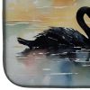 Black Swan Dish Drying Mat Absorbent Dish Drying Mat Pad for Kitchen Counter Dish Drainer Mat for Countertop, 14 x 21", Multicolor