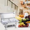 SOGA Double Tray Stainless Steel Chafing Catering Dish Food Warmer