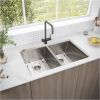 32" L X 19" W Undermount Double Bowl 16 Gauge 304 Stainless Steel Kitchen Sink (Sink Only)