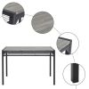 Dining Table Set for 4, Kitchen Table with 2 Chairs and a Bench, 4 Piece Kitchen Table Set for Small Space, Home Kitchen Bar Pub Apartment, Gray