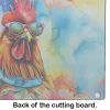 Hippie Animal Red Rooster Glass Cutting Board Decorative Tempered Glass Kitchen Cutting and Serving Board Large Size Chopping Board