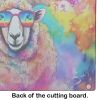 NEW Hippie Animal Sheep Glass Cutting Board Decorative Tempered Glass Kitchen Cutting and Serving Board Large Size Chopping Board