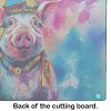 NEW Hippie Animal Pig Glass Cutting Board Decorative Tempered Glass Kitchen Cutting and Serving Board Large Size Chopping Board