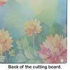 NEW Chrysanthemums in Watercolor Glass Cutting Board Decorative Tempered Glass Kitchen Cutting and Serving Board Large Size Chopping Board