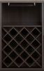 Espresso 2-Door Wine Cabinet with Stemware Rack