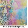 NEW Hippie Animal Leopard Glass Cutting Board Decorative Tempered Glass Kitchen Cutting and Serving Board Large Size Chopping Board