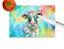 NEW Hippie Animal Cow Glass Cutting Board Decorative Tempered Glass Kitchen Cutting and Serving Board Large Size Chopping Board