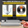 VEVOR Horizontal Sausage Stuffer 7L/15Lbs Manual Sausage Maker With 5 Filling Nozzles Sausage Stuffing Machine For Home & Commercial Use Stainless Ste