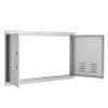 BBQ Access Door, 36W x 21H Inch Double Outdoor Kitchen Door, Stainless Steel Flush Mount Door, Wall Vertical Door with Handles and Vents