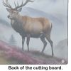 Highland Red Deer Glass Cutting Board Decorative Tempered Glass Kitchen Cutting and Serving Board Large Size Chopping Board