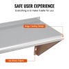 VEVOR 18" x 60" Stainless Steel Shelf, Wall Mounted Floating Shelving with Brackets, 450 lbs Load Capacity Commercial Shelves