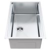 VEVOR Kitchen Sink, 304 Stainless Steel Drop-In Sinks, Undermount Single Bowl Basin with Ledge and Accessories