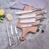 Kitchen Knife Set, Cookit 15 Pieces Knife Set with Block Manual Sharpener, Stainless Steel Hollow Handle Chef Bread Steak Knife Scissors