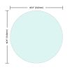 24" Inch Round Tempered Glass Table Top Clear Glass 1/4" Inch Thick Round Polished Edge